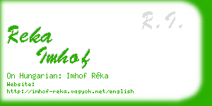 reka imhof business card